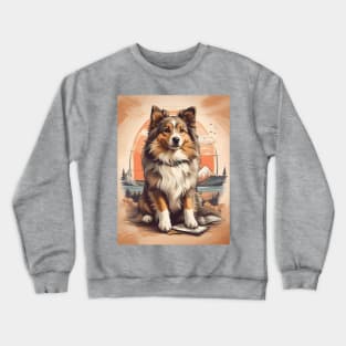 Shetland Sheepdog in the Mountains Crewneck Sweatshirt